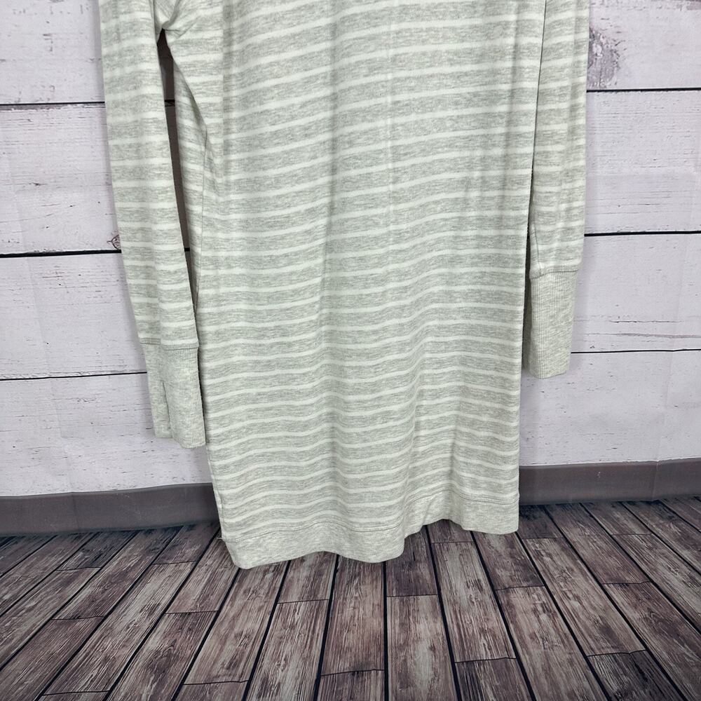 Athleta Dress Womens Large Gray Striped Criss Cross Sweatshirt Lagenlook Casual - Picture 5 of 15